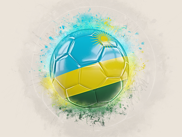 Grunge football. Download flag icon of Rwanda at PNG format