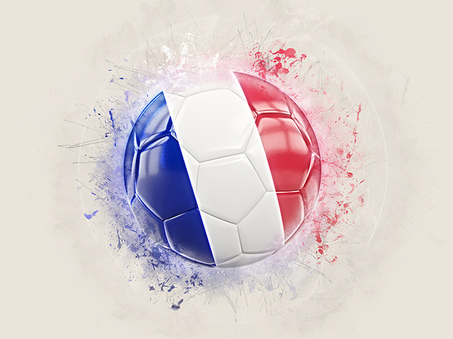 Grunge football. Download flag icon of Saint Martin at PNG format