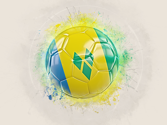 Grunge football. Download flag icon of Saint Vincent and the Grenadines at PNG format