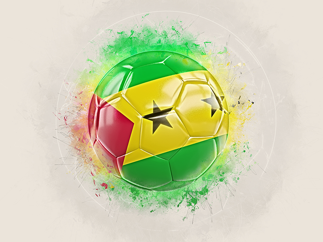 Grunge football. Download flag icon of Sao Tome and Principe at PNG format