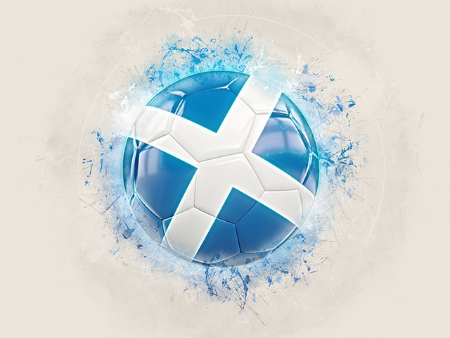 Футбольный мяч в стиле грандж. Скачать флаг. Шотландия