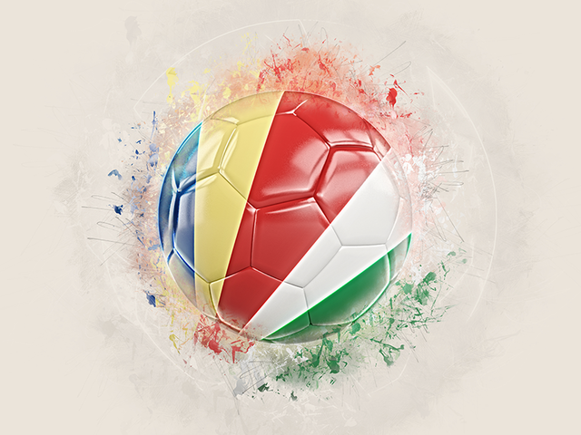 Grunge football. Download flag icon of Seychelles at PNG format