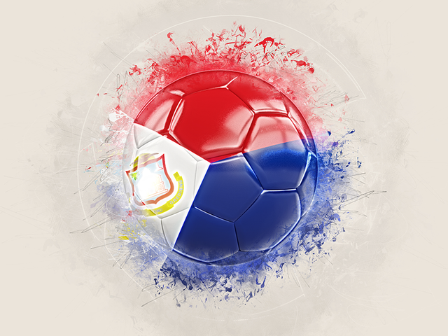 Grunge football. Download flag icon of Sint Maarten at PNG format