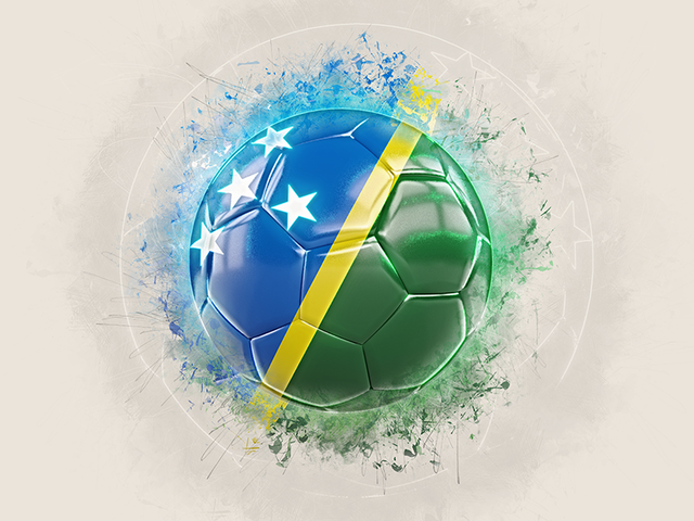 Grunge football. Download flag icon of Solomon Islands at PNG format
