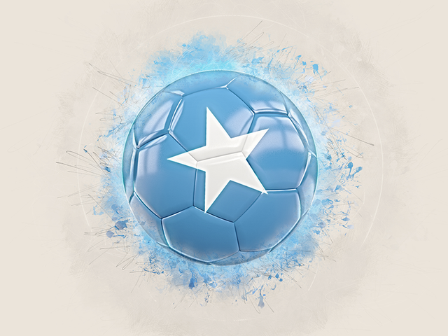 Футбольный мяч в стиле грандж. Скачать флаг. Сомали