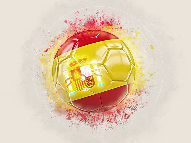 Grunge football. Download flag icon of Spain at PNG format