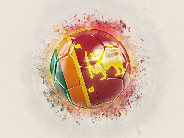 Grunge football. Download flag icon of Sri Lanka at PNG format