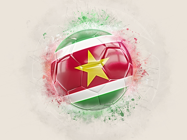 Grunge football. Download flag icon of Suriname at PNG format