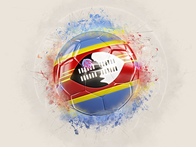 Grunge football. Download flag icon of Swaziland at PNG format