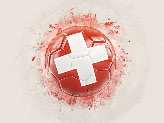 Grunge football. Download flag icon of Switzerland at PNG format