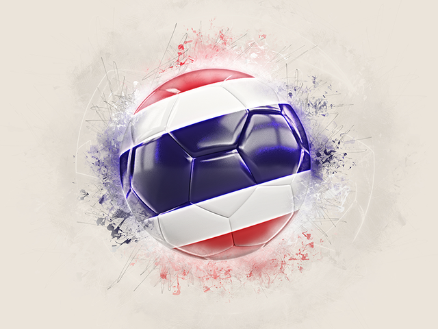 Grunge football. Download flag icon of Thailand at PNG format