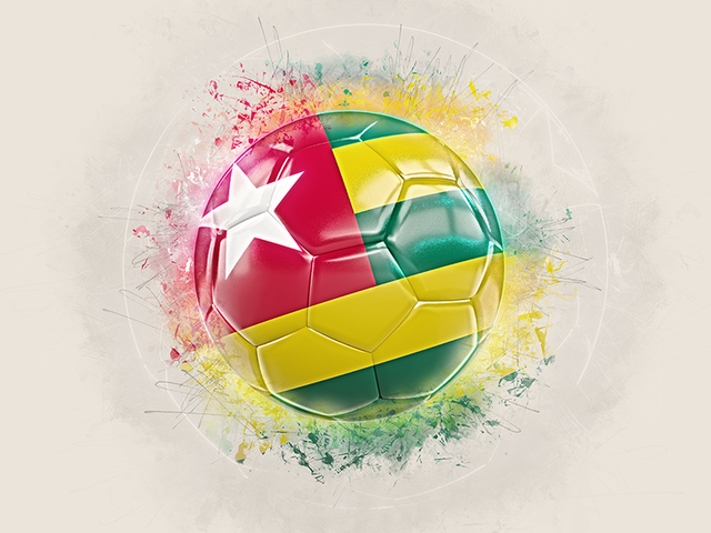 Grunge football. Download flag icon of Togo at PNG format