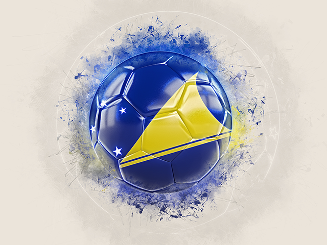 Grunge football. Download flag icon of Tokelau at PNG format