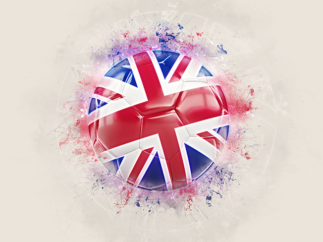 Grunge football. Download flag icon of United Kingdom at PNG format