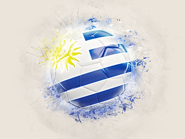 Grunge football. Download flag icon of Uruguay at PNG format