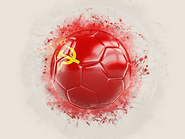 Grunge football. Download flag icon of Soviet Union at PNG format