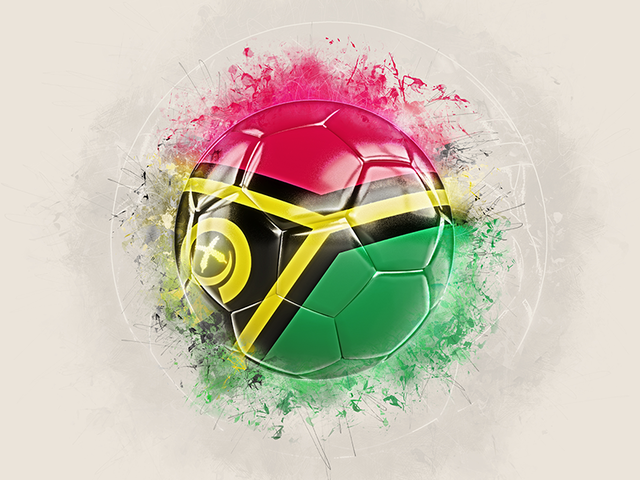 Grunge football. Download flag icon of Vanuatu at PNG format