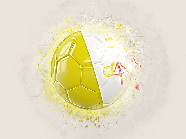 Grunge football. Download flag icon of Vatican City at PNG format