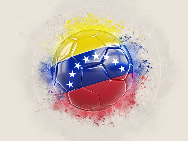 Футбольный мяч в стиле грандж. Скачать флаг. Венесуэла