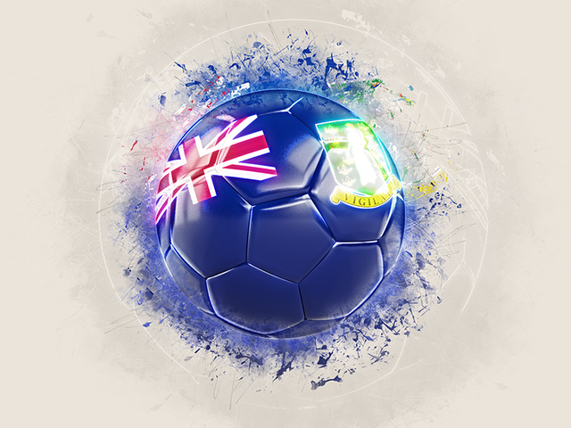 Grunge football. Download flag icon of Virgin Islands at PNG format