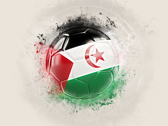 Grunge football. Download flag icon of Western Sahara at PNG format