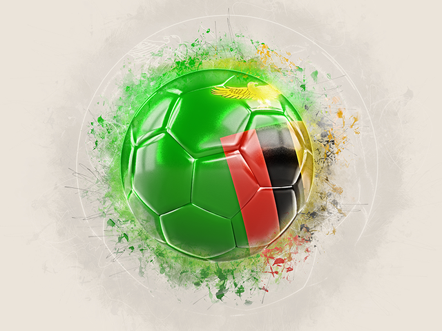 Grunge football. Download flag icon of Zambia at PNG format