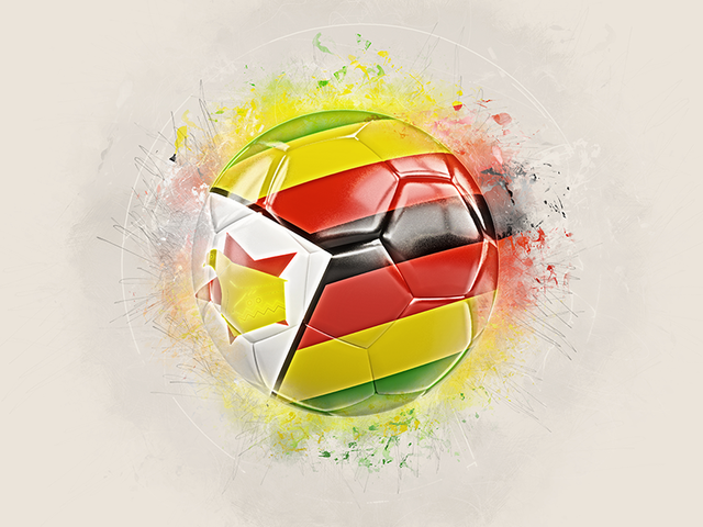 Grunge football. Download flag icon of Zimbabwe at PNG format