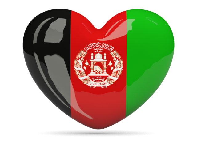 Иконка-сердце. Скачать флаг. Афганистан
