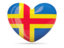 Aland Islands. Heart icon. Download icon.