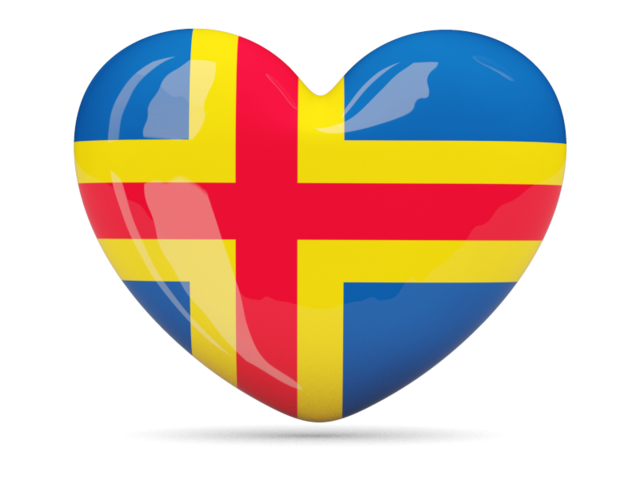 Heart icon. Download flag icon of Aland Islands at PNG format