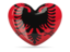 Albania. Heart icon. Download icon.