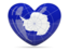 Antarctica. Heart icon. Download icon.