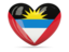Antigua and Barbuda. Heart icon. Download icon.