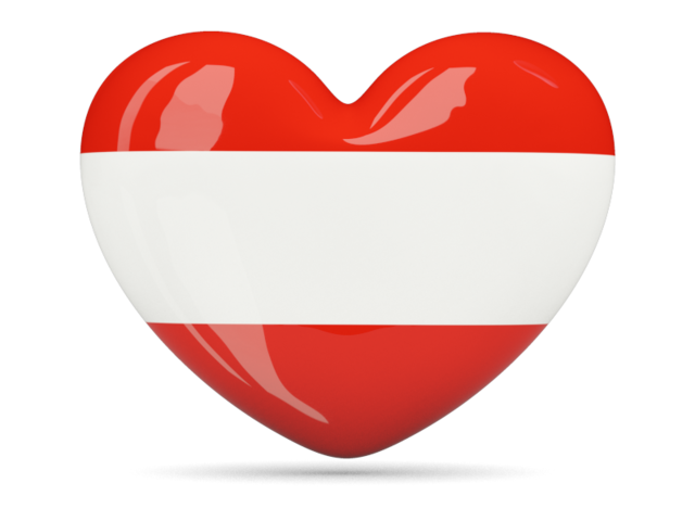 Иконка-сердце. Скачать флаг. Австрия