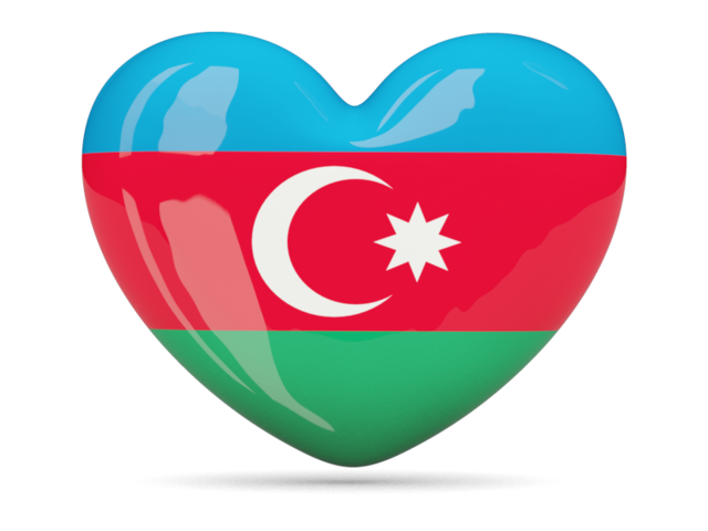 Иконка-сердце. Скачать флаг. Азербайджан