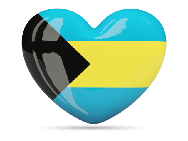 Иконка-сердце. Скачать флаг. Багамские Острова
