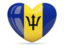 Barbados. Heart icon. Download icon.