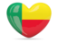 Benin. Heart icon. Download icon.