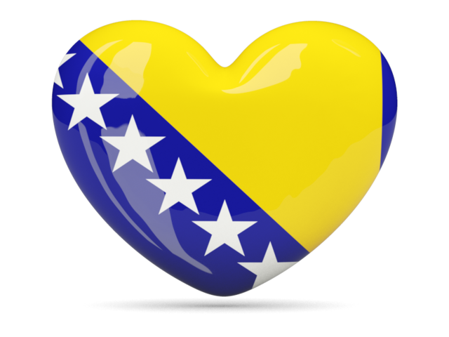 Иконка-сердце. Скачать флаг. Босния и Герцеговина