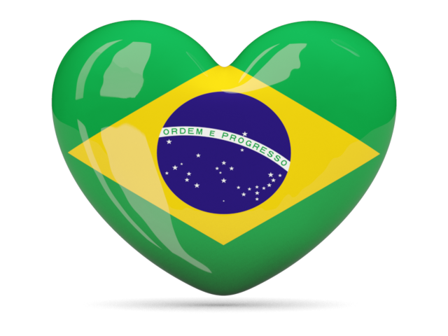 Иконка-сердце. Скачать флаг. Бразилия