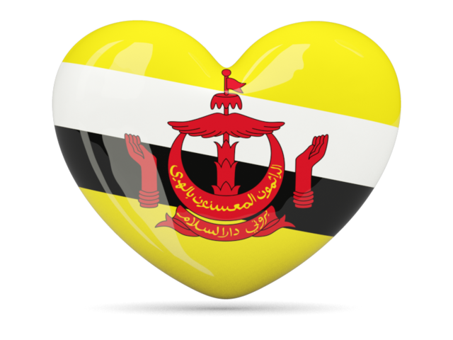 Иконка-сердце. Скачать флаг. Бруней
