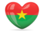 Burkina Faso. Heart icon. Download icon.