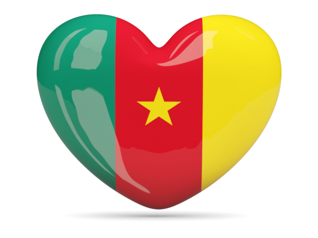 Heart icon. Download flag icon of Cameroon at PNG format