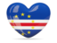 Cape Verde. Heart icon. Download icon.