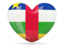 Central African Republic. Heart icon. Download icon.