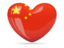 China. Heart icon. Download icon.