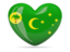 Cocos Islands. Heart icon. Download icon.