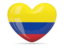 Colombia. Heart icon. Download icon.