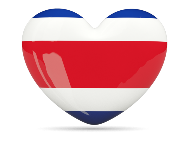Иконка-сердце. Скачать флаг. Коста-Рика