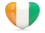 Cote d'Ivoire. Heart icon. Download icon.